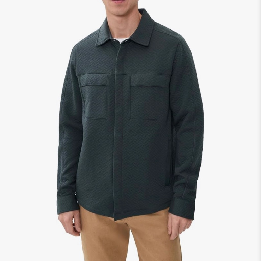 RHONE Weekender Shacket Quilted Pine Gray Green Men's Overshirt Jacket XL
